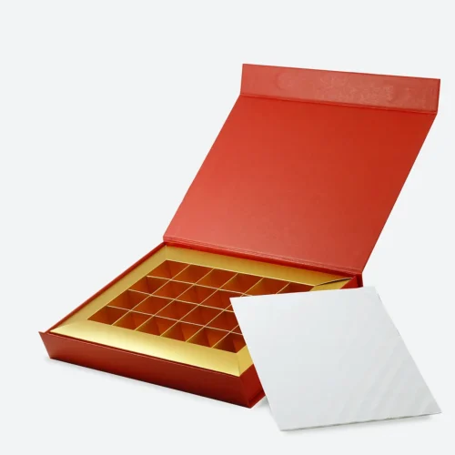 11x8.26x1.57 Inches | 28x21x4cm Medium Shallow Red Empty Christmas Chocolate Confectionery Packaging Box