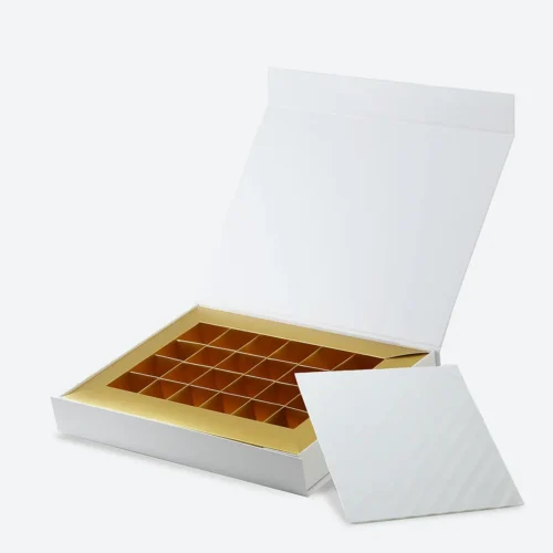 11x8.26x1.57 Inches | 28x21x4cm Medium Shallow White Empty Christmas Chocolate Confectionery Packaging Box